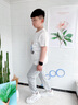 巴拉可兒巴拉可兒男童運動(dòng)褲夏季長(cháng)褲純棉薄款中大童衛褲兒童休閑褲子夏款 夏季灰色 150 曬單實(shí)拍圖