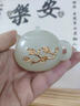 君念玉玉石把把壺手把玩件解壓盤玩感家居客廳擺件裝飾品送朋友禮物 玉石把把壺手把件+胡桃木底座 曬單實(shí)拍圖