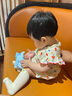 歡喜小熊女寶寶包屁衣嬰兒夏季純棉薄款連體衣爬服新生兒夏天三角哈衣 曬單實(shí)拍圖