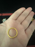 老廟黃金戒指足金素圈戒指卷草紋紫荊花女戒對戒送女友老婆節日禮物 16號【約0.6g】 曬單實(shí)拍圖