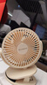 艾美特（AIRMATE）USB小風(fēng)扇桌面便攜式小型電風(fēng)扇充電辦公宿舍學(xué)生床頭夾扇臺夾扇嬰兒手推車(chē)小電扇 奶啡色-2000豪安 充電款 曬單實(shí)拍圖
