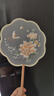 坤隨雙面花瓣刺繡團(tuán)扇真絲繡古風(fēng)蘇繡扇兒童節(jié)旗袍舞蹈扇女漢服配飾 雙面刺繡團(tuán)扇1把【銀牡丹】 曬單實(shí)拍圖