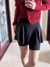 DUTRIEUX運動短裙女夏薄款跑步防走光速高腰顯瘦瑜伽健身褲羽毛網(wǎng)球裙褲干 黑色L【105-120斤】 曬單實拍圖