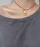 中國(guó)黃金（CHINA GOLD）平安鎖黃金項(xiàng)鏈男女足金吊墜長(zhǎng)命鎖掛墜情人節(jié)送生日禮物嬰兒寶寶 平安鎖【紅繩+摯愛(ài)禮盒】 約1.5g 曬單實(shí)拍圖