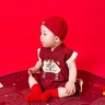 G.DUCKKIDS小黃鴨一周歲禮服男寶寶抓周衣服國風(fēng)百天百日宴滿月嬰兒衣服夏季 紅色+香囊 73cm 73碼3-7月建議寶寶6-8公斤 曬單實(shí)拍圖