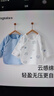 童泰四季0-3個月嬰兒男女半背衣兩件裝TS23J137 藍色 52cm 曬單實拍圖