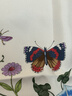 GUCCI古馳花卉印花桑蠶絲斜紋方巾 白色 均碼 曬單實拍圖