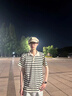 GUYN小眾設計感情侶裝夏季2025韓版短袖T恤女連衣裙法式一裙一衣ins潮 男上衣+女衣裙兩件拍下備注尺碼 均碼 S 曬單實拍圖