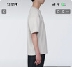 無(wú)印良品（MUJI）男式 防紫外線(xiàn) 涼感寬版短袖T恤 男士t恤打底衫涼感物語(yǔ) 硬核防曬 淺灰色 L （175/100A） 曬單實(shí)拍圖