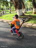 兒童自行車帶手推三輪車2-3-4歲5寶寶腳踏車上幼兒園推車溜娃神器 紅色一體輪充氣胎 14寸 曬單實(shí)拍圖