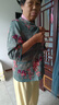 奉孝奶奶夏裝套裝女中老年人春裝大碼中袖襯衫老人太太衣服休閑媽媽裝 綠色套裝 3XL (建議110-125斤) 曬單實(shí)拍圖