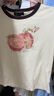 UR2025夏季新款女裝趣味水果印花撞色邊修身短袖T恤UWH450073 米黃 M 曬單實(shí)拍圖