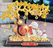 歐梵普（oufanpu）招財貓擺件喬遷開(kāi)業(yè)禮物八方來(lái)財客廳店鋪收銀臺高檔發(fā)財樹(shù)裝飾品 招財貓擺件-八方來(lái)財金色 禮盒裝 【招財進(jìn)寶，寓意美好】 曬單實(shí)拍圖