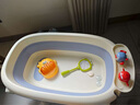 babycare嬰兒洗澡盆兒童大號可折疊浴盆可坐躺單盆+戲水玩具4件套 曬單實(shí)拍圖