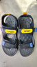 【男童涼鞋】夏季新款中大童軟底透氣男孩兒童露趾休閑韓版沙灘鞋 TX166黑桔 34 曬單實(shí)拍圖