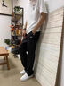 回力（Warrior）褲子夏季男運動褲男夏季冰絲速干休閑褲男寬松直筒闊腿褲子男褲 曬單實拍圖