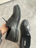 百思圖春季商場(chǎng)新款通勤商務(wù)休閑皮鞋一腳蹬兩穿男鞋ESW18AM5 黑色 43 曬單實(shí)拍圖
