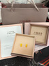 六福珠寶  足金櫻花黃金耳釘耳飾送禮 計價 L07TBGE0005 2.03克(含工費140元) 配硅膠耳堵 曬單實拍圖