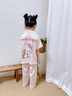 G.DUCKKIDS童裝女童睡衣夏季莫代爾卡通兒童短袖短褲兩件套洋氣女寶寶家居服 粉色KT 130 （建議身高120cm 8-9歲）cm 曬單實(shí)拍圖