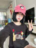 麗紗蓓兒棒球帽韓版卡通小狗刺繡女2025年新款夏加大加深帽子大帽檐鴨舌帽 棒球帽-玫紅色（可調(diào)節(jié)） 曬單實拍圖