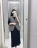 薩拉維夫 SLLAVIF品牌馬甲連衣裙女夏季2025新款鹽系輕熟風(fēng)氣質(zhì)直筒T恤裙兩件套女 黑色T恤裙+馬甲 S 105斤內(nèi) 曬單實(shí)拍圖