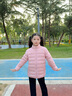 波司登（BOSIDENG）2025新款三合一羽絨服男女兒童一手長(zhǎng)5A抗菌絨保暖外套T250131340 櫻粉色1870 140 /64 約 130-140cm 30kg 曬單實(shí)拍圖