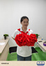 佳妍大紅花球 退伍開業(yè)綢帶花球結(jié)婚車頭花裝飾慶典剪彩揭幕紅布30cm 曬單實拍圖