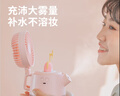 色果噴霧小風(fēng)扇臺式風(fēng)扇桌面充電型床上usb小型加濕迷你家辦公室桌上學(xué)生宿舍小風(fēng)扇降溫神器生日禮物 櫻花粉【細膩大霧·三檔風(fēng)力】京倉配送 曬單實(shí)拍圖