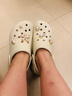 卡駱馳（crocs）經(jīng)典泡芙Clog男女一腳蹬懶人沙灘鞋 CR207521-2Y2 37 曬單實(shí)拍圖