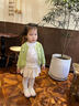 波步嬰兒針織衫開(kāi)衫秋裝女寶寶外套洋氣嬰幼兒毛衣春秋款女童毛線衣服 【綠色】6608 90 曬單實(shí)拍圖