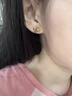 中國黃金（CHINA GOLD）足金兔子耳釘女款新款可愛胡蘿卜黃金耳環(huán)耳飾節(jié)日生日禮物送女友 兔子耳釘 約1-1.2g 曬單實拍圖