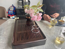 家用黑檀木實木茶盤茶臺茶海 簡約辦公室盛水蓄水小茶臺水杯托盤 黑檀木盛水小茶盤 曬單實拍圖