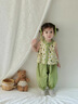 G.DUCKKIDS小黃鴨童裝女童夏季套裝2025新款小童女寶寶薄款兒童好看夏裝 綠色套裝 120 (建議105-115cm 4-5.2周歲) 曬單實(shí)拍圖