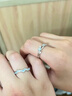 TULM S999足銀情侶戒指一對(duì)男女小眾設(shè)計(jì)對(duì)戒情人節(jié)生日禮物送男女友 999足銀勿忘我情侶對(duì)戒R0668 曬單實(shí)拍圖