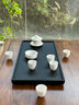 烏金石茶盤大號(hào)長(zhǎng)方形茶桌家用辦公簡(jiǎn)約實(shí)用托盤排水茶盤茶具套裝 50x25cm【送七件套】 曬單實(shí)拍圖