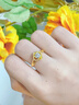 COISE 黃金戒指女999足金戒指素圈求婚訂婚戒指結婚禮物送老婆 黃金戒指開(kāi)口款 可調大小 配送證書(shū) 曬單實(shí)拍圖