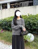 SNYDER WEAR短款灰色毛衣女秋季2025新款慵懶風(fēng)加厚圓領(lǐng)內搭針織衫小個(gè)子上衣 灰色 S （85-100斤） 曬單實(shí)拍圖