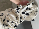 紅袖【曳舞花姿】茶歇法式連衣裙夏季2024新款女裝 收腰鉆石領(lǐng)碎花裙 米底黑花670 S 曬單實(shí)拍圖