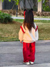 G.DUCKKIDS小黃鴨哪吒兒童服裝女童秋裝套裝2025新款女寶寶衣服春秋季兩件套 紅色 120 尺碼5~6歲【110-120cm】 曬單實(shí)拍圖