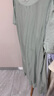 米度麗 孕婦連衣裙夏季薄款孕婦裙中長款大碼寬松孕婦裝夏裝 綠色 L 曬單實(shí)拍圖