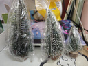 圣誕節(jié)裝飾品發(fā)光迷你圣誕樹擺件氛圍裝扮道具兒童幼兒園場景布置 【10\15cm\20cm雪松】迷你圣誕樹 （3個(gè)裝）送燈帶 曬單實(shí)拍圖