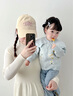 波步（BORBOON B）嬰兒秋裝外套2025新款女寶寶洋氣棒球服女童秋季衛(wèi)衣兒童休閑衣服 【藍(lán)色】6178 100 曬單實(shí)拍圖