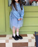 哈羅小黃鴨（G.DUCKKIDS）女童連衣裙春秋季2025新款女寶寶春裝時(shí)尚娃娃領(lǐng)牛仔網(wǎng)紗公主裙潮 藍(lán)色公主裙 90 cm適合1-2歲80-90cm 曬單實(shí)拍圖