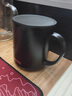 膳魔師（THERMOS）馬克杯不銹鋼茶杯大容量把手杯保溫咖啡杯七夕節(jié)教師節(jié)禮物TEMC 【鍍鈦茶漏】玄黑 400ml 曬單實(shí)拍圖