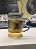 富光泡茶杯茶水分離玻璃杯辦公室喝茶杯子男士個人花茶杯水杯 400ml泡茶杯【透黑色】帶茶濾 曬單實(shí)拍圖