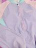 李寧（LI-NING）兒童泳衣女童中大童長(zhǎng)袖長(zhǎng)褲連體防曬海邊溫泉泳裝719 紫藍(lán) 170 曬單實(shí)拍圖