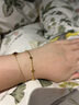 周大福ING系列四芒星足金黃金手鏈女(工費(fèi)380)15cm 約3.65g F235687七夕 曬單實(shí)拍圖