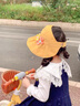 冶芷兒童遮陽(yáng)帽夏季薄款女童大檐空頂太陽(yáng)帽寶寶帽子戶(hù)外網(wǎng)眼透氣盆帽 兒童空頂太陽(yáng)帽【黃色花朵】 帽圍50-54cm【建議2-7歲】 曬單實(shí)拍圖