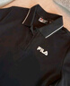 FILA 斐樂女士連衣裙2025年夏季美式復(fù)古純色經(jīng)典顯瘦POLO領(lǐng)裙子 正黑色-BK S 160/80A/S 曬單實拍圖