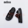 melissa梅麗莎25新品COZY女小可厚底拖鞋雙根帶休閑外穿拖鞋36158 黑色/米色 36 曬單實(shí)拍圖